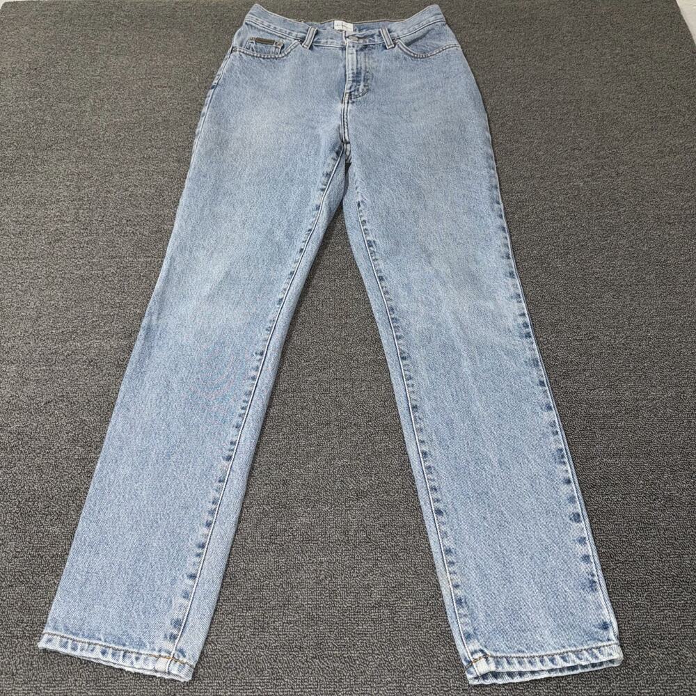 VTG Y2K Calvin Klein Jeans Women's 5/6 Blue Denim Light Wash High Rise Straight